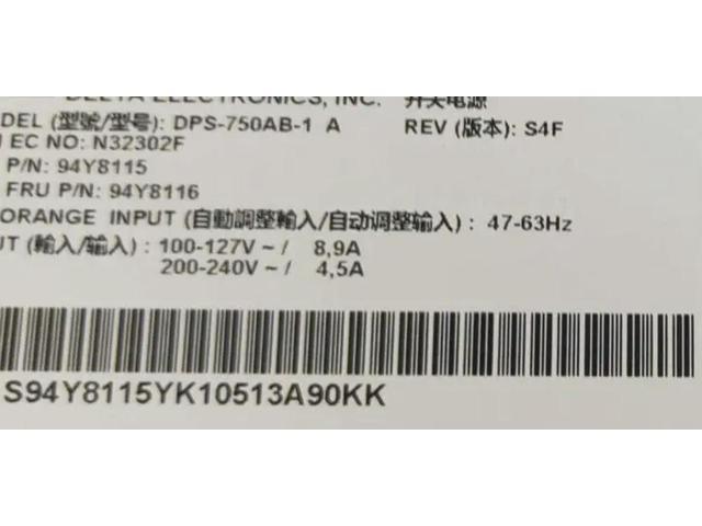 94Y8079 94Y8078 DPS-750AB-1 A 750W Server PSU Power Supply