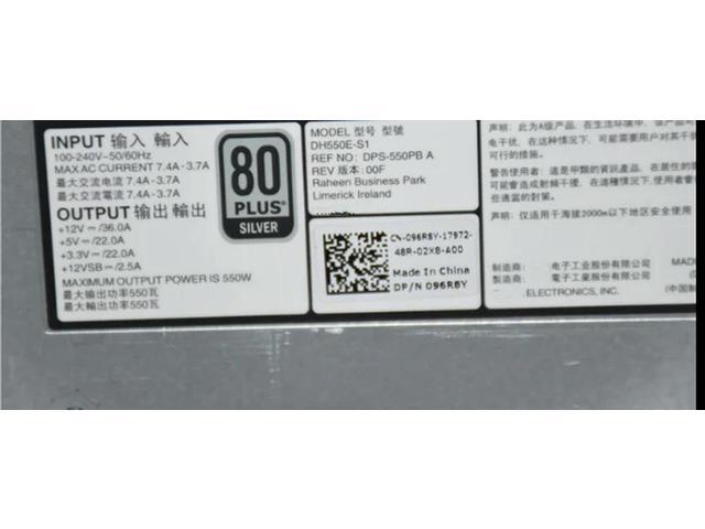 096R8Y 02G4WR T420 R520 550W Power Supply DH550E-S1 DPS-550PB UM F550E-S0 96R8Y 2G4WR