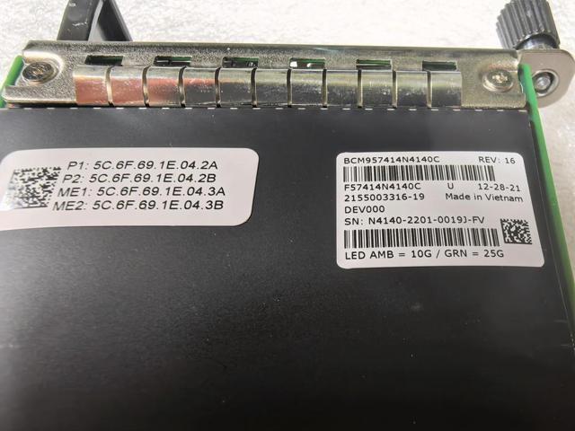 Ethernet card BCM957414N4140C 25Gbp OCP 3.0 2ports 25/10Gbs