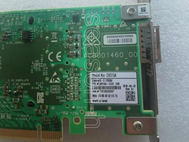 MCX515A-CCAT Ethernet Card 100GbE 1x QSFP28 port PCIe3.0 x16 ConnectX-5 CX515A