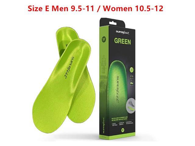 Superfeet Green All-purpose Support High Arch Insoles- Size E Men 9.5-11 / Women 10.5-12