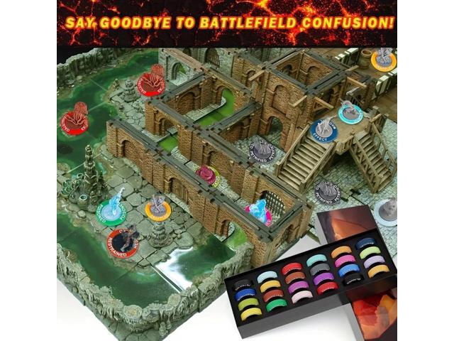 Dungeons & Dragons Status Effect Set Acrylic Rings RPG Markers