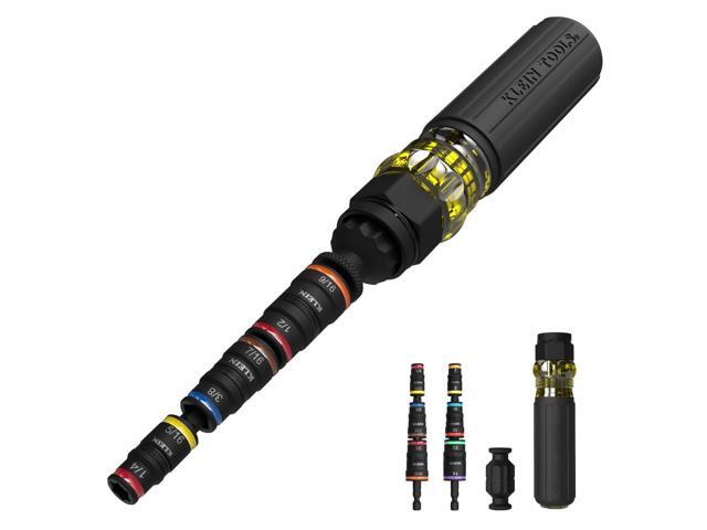 32914HD 14-in-1 Impact Rated Flip Socket Set, SAE and Metric Sizes, Magnetic Socket Set with 12 Hex Drivers and Bit Holder, Cushion-Grip Handle