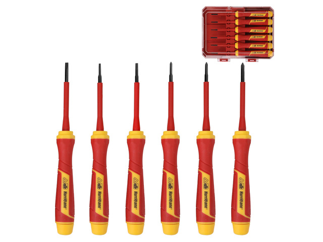 HURRICANE 6-Piece Insulated Precision Screwdriver Set, 1000V VDE Certified Small Electrician Screwdrivers with Magnetic Tips, PH000-PH0 &...