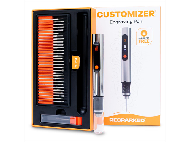 Resparked Customizer Engraving Pen Ultimate Cordless Portable Tool for Artists & DIYers - Engrave 50+ Surfaces - Beginner Friendly - Rechargeable -...