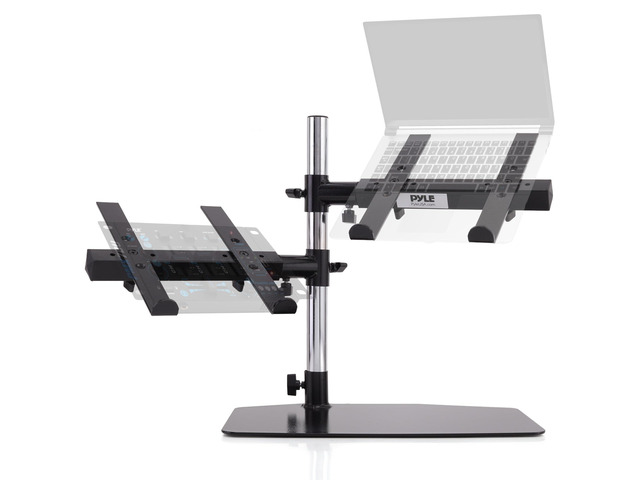 Portable Dual Laptop Stand Standing Table Holder with Bracket Arms,Adjustable Height,Ergonomic Design, 360Â° Swivel for DJ Mixer,Sound...