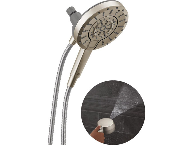 5-Setting In2ition 2-in-1 Dual Shower Head with Handheld High Pressure ProClean Spray, Brushed Nickel Detachable Shower Head with Hose, 1.75 GPM...