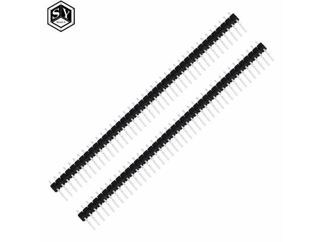 Hot Sale 10pcs 40 Pin 1x40 Single Row Male 2.54mm Breakable Pin Header Right Angle Connector Strip bending