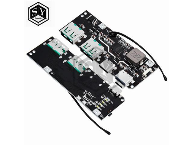 QC4.0 QC3.0 LED Dual USB 5V 4.5A 22.5W Micro/Type-C USB Mobile Power Bank Charging Module Temperature / Circuit Protection