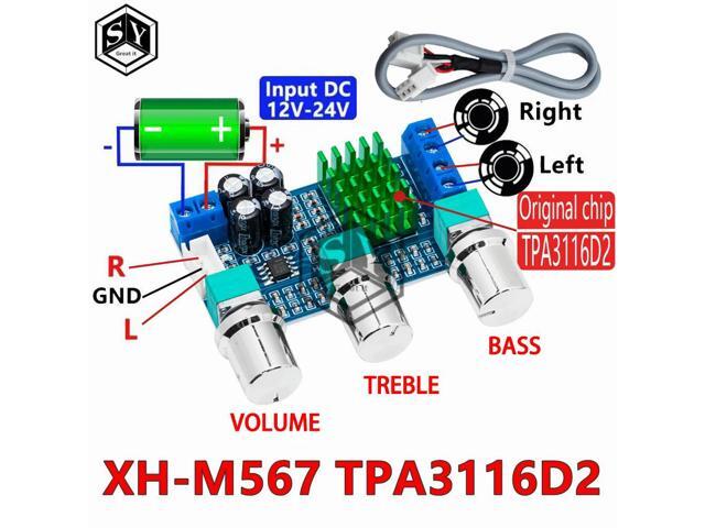 XH-M567 TPA3116D2 Dual-channel Stereo High Power Digital Audio Power Amplifier Board Audio Power Amplifier Board 80W*2