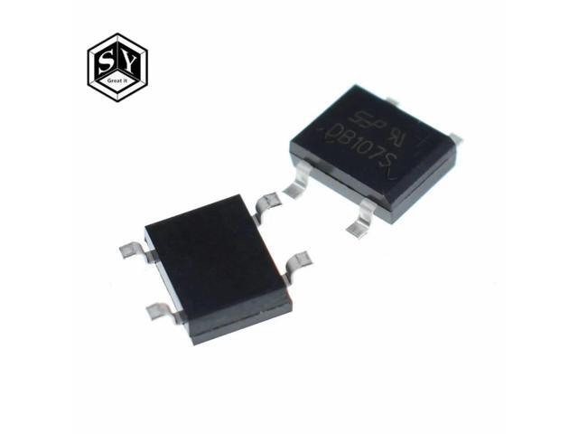 10PCS SMD DB107 DB107S Diode Rectifier Bridge - 1A 1000V Single Phase AC-DC Rectifier