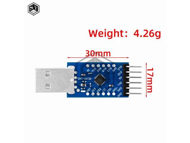 CP2104 USB-to-TTL Serial Converter Module: 6-Pin UART Interface Dupont Wires Included, CP2102 Compatible