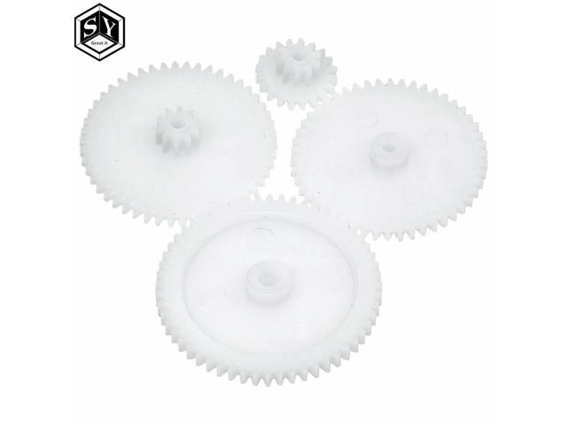 58pcs/bag J293Y Plastic 0.5 Module Gears White Micro DC Motor Toys Gears DIY Combination Parts