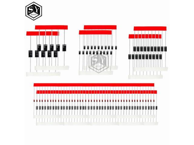 Fast Switching Schottky Diode kit set 1N4148 1N4007 1N5819 1N5399 1N5408 1N5822 FR107 FR207,8values=100pcs,Electronic Components