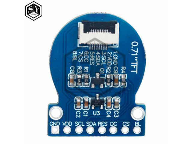 0.71 Inch TFT LCD Display TFT Display Module Round RGB 160*160 GC9A01 Driver 8PIN SPI Interface 160x160 PCB For