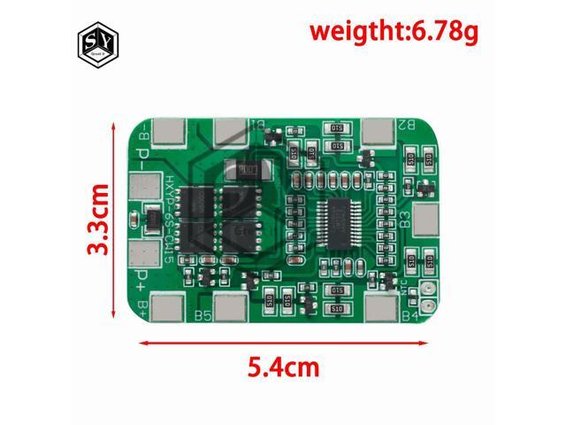 6S 22.2V 25.2V 14A 20A Li-ion Lithium Charger Protection Board with Balanced PCB BMS 6 Pack Cells Module