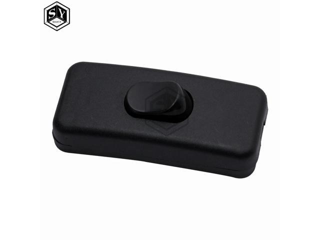 1pcs ON/OFF Inline Switch Black Inline Table Lamp Desk Light Cord Cable Switch 110-250V KCD1-112