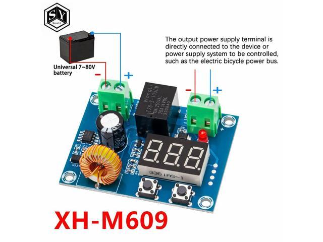 XH-M609 Protection Module 12-36V DC Undervoltage & Over-Discharge Protection Board with Adjustable