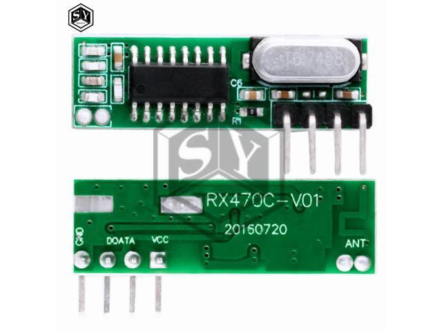 433MHz Superheterodyne RF Transmitter /Receiver Module: Remote Control Kit for Uno DIY Projects