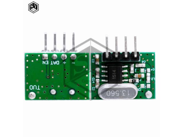 433MHz Superheterodyne RF Transmitter /Receiver Module: Remote Control Kit for Uno DIY Projects