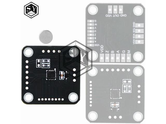 MT6701QT Magnetic Angle Encoder: 4-Interface Magnetic Induction Sensor Direct Replacement for AS5600