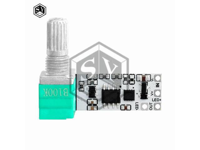 LED Mini Dimmer Constant Voltage Light Strip Microscope Live Fill Light Desk Lamp Knob Potentiometer Stepless Module DC3.7V-24V