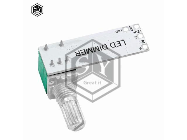 LED Mini Dimmer Constant Voltage Light Strip Microscope Live Fill Light Desk Lamp Knob Potentiometer Stepless Module DC3.7V-24V