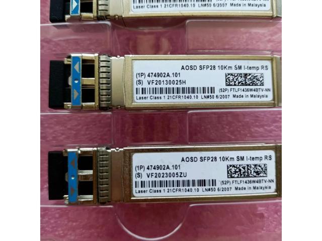 FTLF1436W4BTV-NN Fiber Module 10KM SFP 25GB AOSD SFP28 25G 10KM SM 474902A.101 10KM Optical Switch