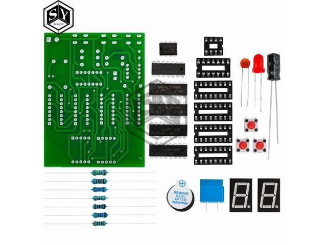 24-Second Basketball Shot Clock DIY Kit 2-Digit LED Countdown Timer with Sound Alarm for