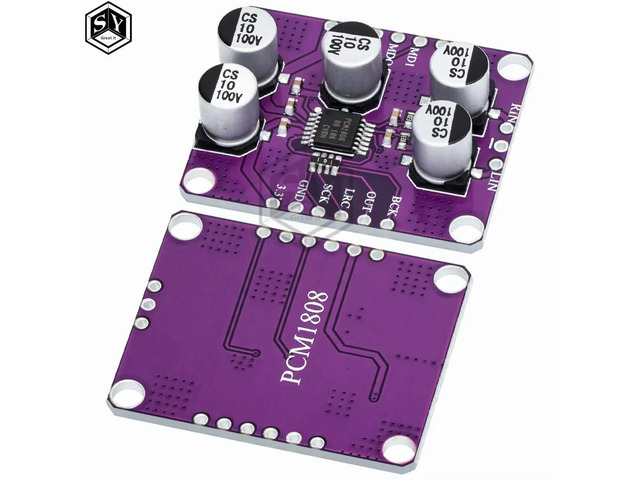 PCM1808 24bit 105dB SNR Hi-Fi Stereo ADC Module - 5V DC Single-Ended Analog Input for High-Resolution Audio Recording Systems