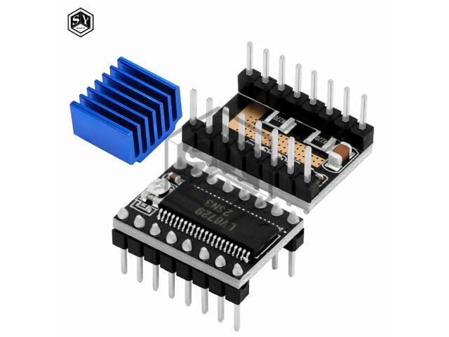 LV8729 128 High Micro-Stepping Stepper Motor Driver Heat Sink Equipped, Compatible for & 3D Printers