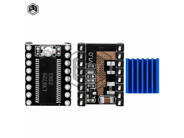 LV8729 128 High Micro-Stepping Stepper Motor Driver Heat Sink Equipped, Compatible for & 3D Printers