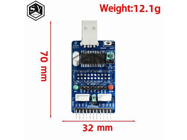 ALL IN 1 CH341A USB to SPI I2C IIC UART TTL ISP Serial Adapter Module EPP/MEM Converter For Serial Brush Debugging RS485 RS232