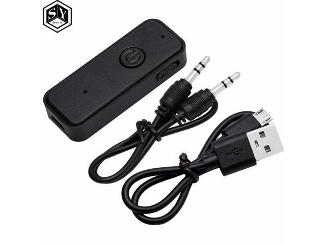 ZY 2-in-1 Bluetooth 5.0 Adapter 3.5mm AUX Audio Transmitter & Receiver for Car, TV, Soundbar Audio Sync
