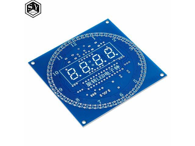 DS1302 Rotating LED Display Alarm Electronic Clock Module DIY KIT LED Temperature Display