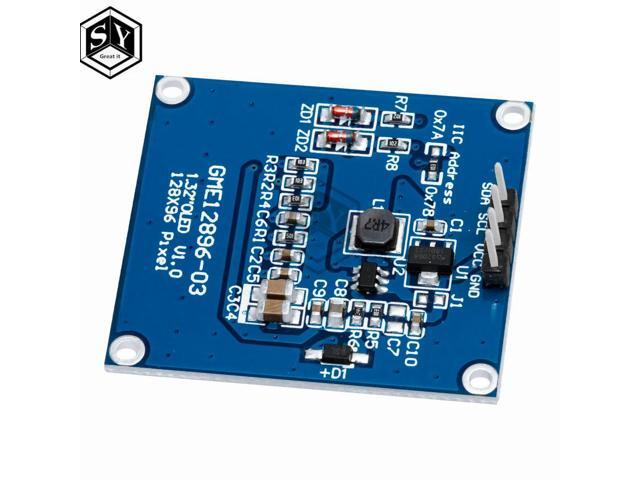 SSD1372 1.32' OLED Display 128x96 4-Pin I2C IIC White Screen Module for Projects