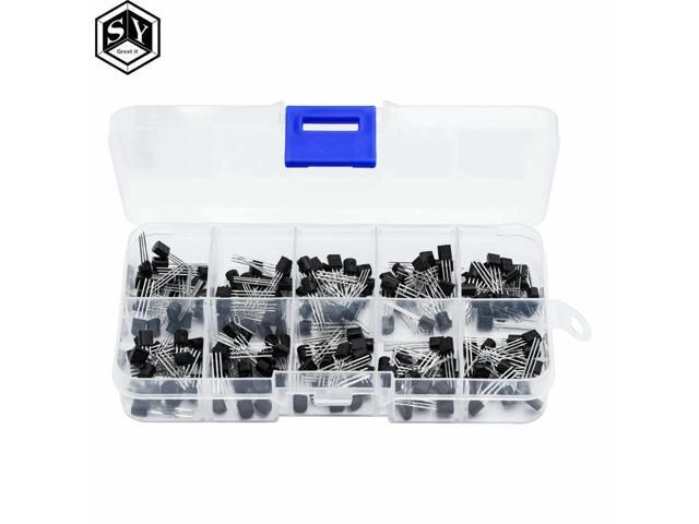 BC337 BC327 2N2222 2N2907 2N3904 2N3906 S8050 S8550 A1015 C1815 Transistor Assortment Kit 10value 200PCS,Transistors Box Pack