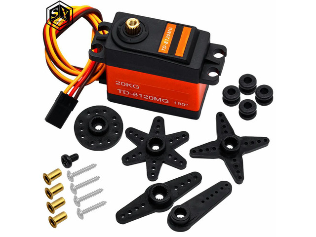 TD-8120MG Waterproof l Gear Digital Servo with 20kg High Torque 180Angle for RC Remote Control Car Model Vehicle