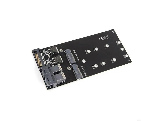 2 Port U.2 SFF-8643 To M.2 NVMe SSDs Adapter Card Small Form Factor Design For Easy Installation H8WD