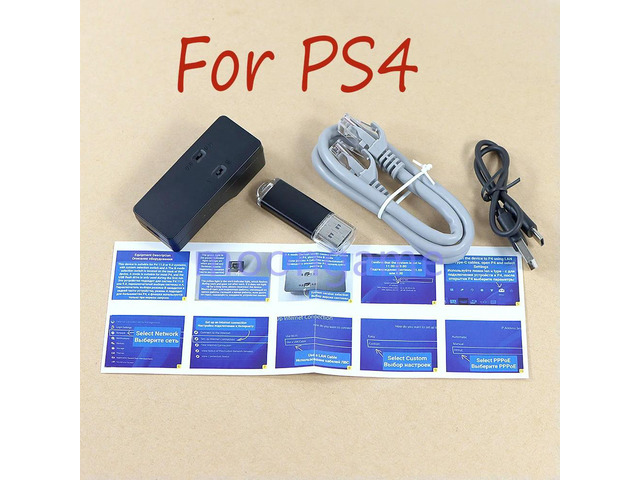 1set JB USB Adapter V2 For PS4 11 9.0 System with Ethernet Type-C Cable One-Key JB Tool Mod Kit
