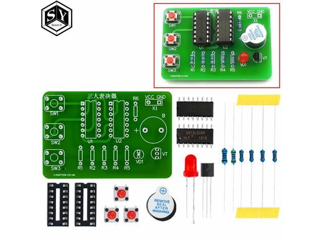 Three-Input Voting System DIY Kit Binary Logic & Truth Table Experiment Kit for Student Circuit Design Training