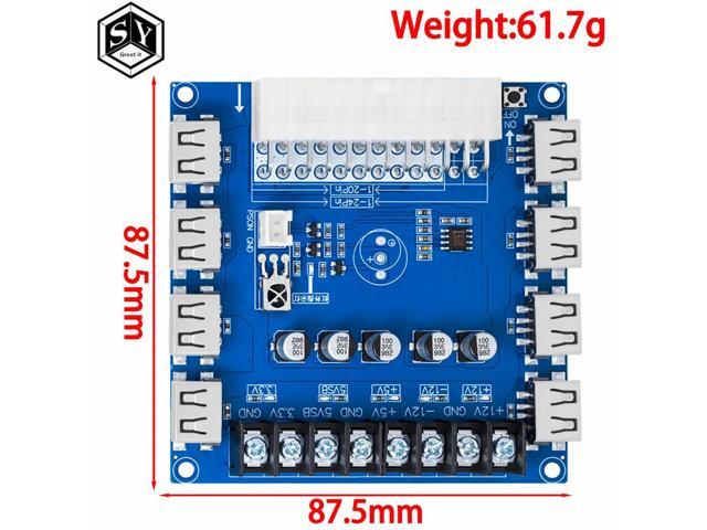 ATX PSU-Compatible Modular Power Distribution System with USB Charging Hub and Multi-Output Adapters For DIY PC Builders
