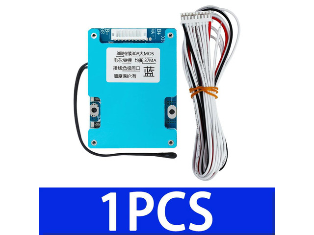 8S 24V 30A Lithium iron phosphate protection board with balanced 600W continuous current solar protection panel pcb bms