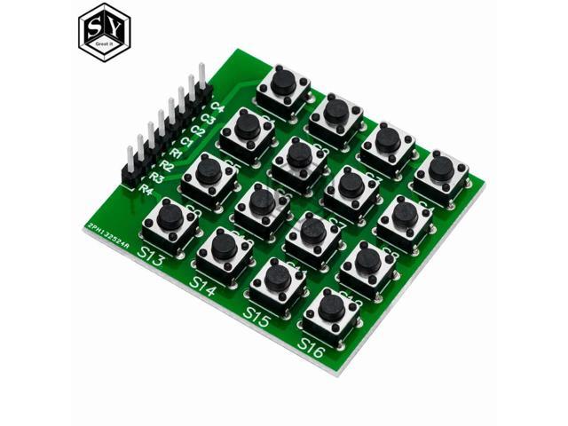 1PCS 8pin 4*4 4x4 Matrix 16 Keypad Keyboard Breadboard Module 16 Button Mcu for Diy Starter Kit
