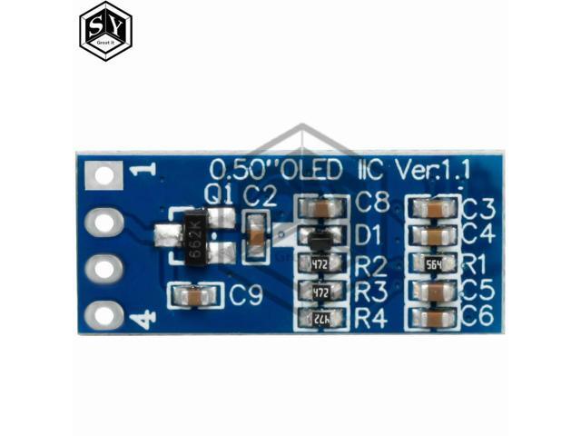 0.5 inch CH1115 Monochrome White OLED Display Module, 48x88 Pixel, I2C Interface, Portrait Orientation for