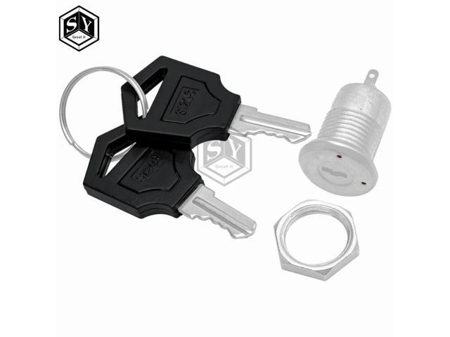 1Pcs 12mm Stainless Steel Electronic Key Switch ON OFF Lock Switch Phone Lock Security Power Switch 12*21mm S1203 2PIN 2 Keys