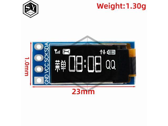 0.5 inch CH1115 Monochrome White OLED Display Module, 48x88 Pixel, I2C Interface, Portrait Orientation for