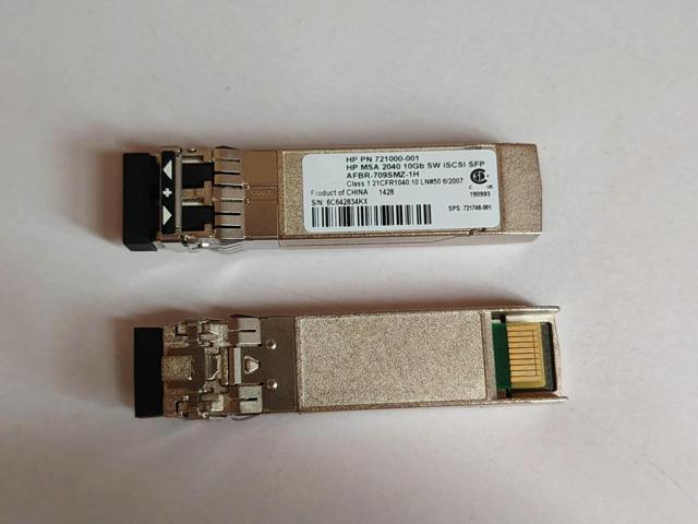 10GB Fiber Module 721000-001 721000-002 721748-001 AFBR-709SMZ-1H C8R23A C8R25A MSA 2040 10Gb SW ISCSI SFP/SFP