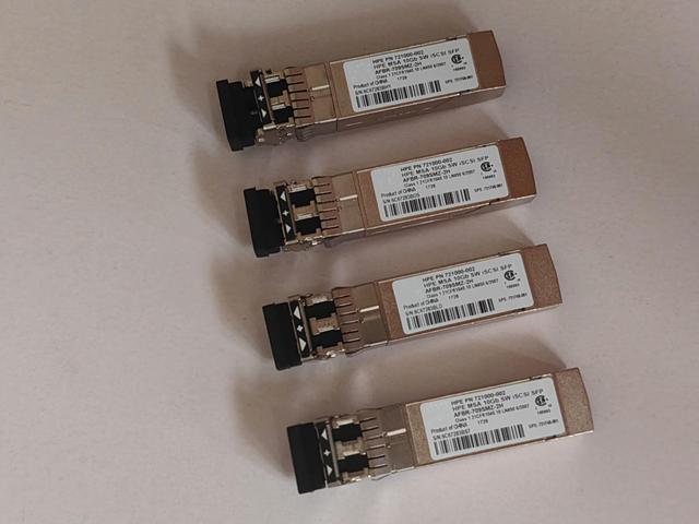 10GB Fiber Module 721000-001 721000-002 721748-001 AFBR-709SMZ-1H C8R23A C8R25A MSA 2040 10Gb SW ISCSI SFP/SFP