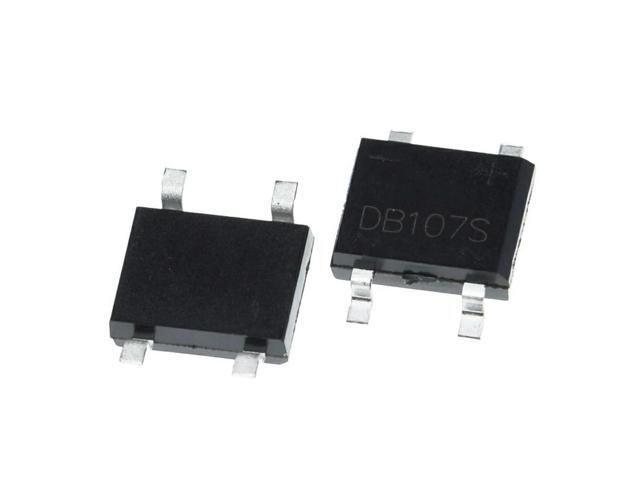 10PCS SMD DB107 DB107S Diode Rectifier Bridge - 1A 1000V Single Phase AC-DC Rectifier